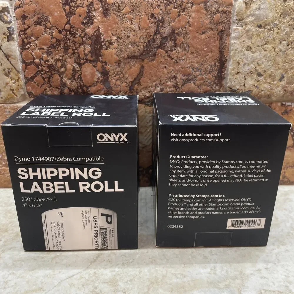 Shipping Label 2 ROLLS Onyx Rolls 4